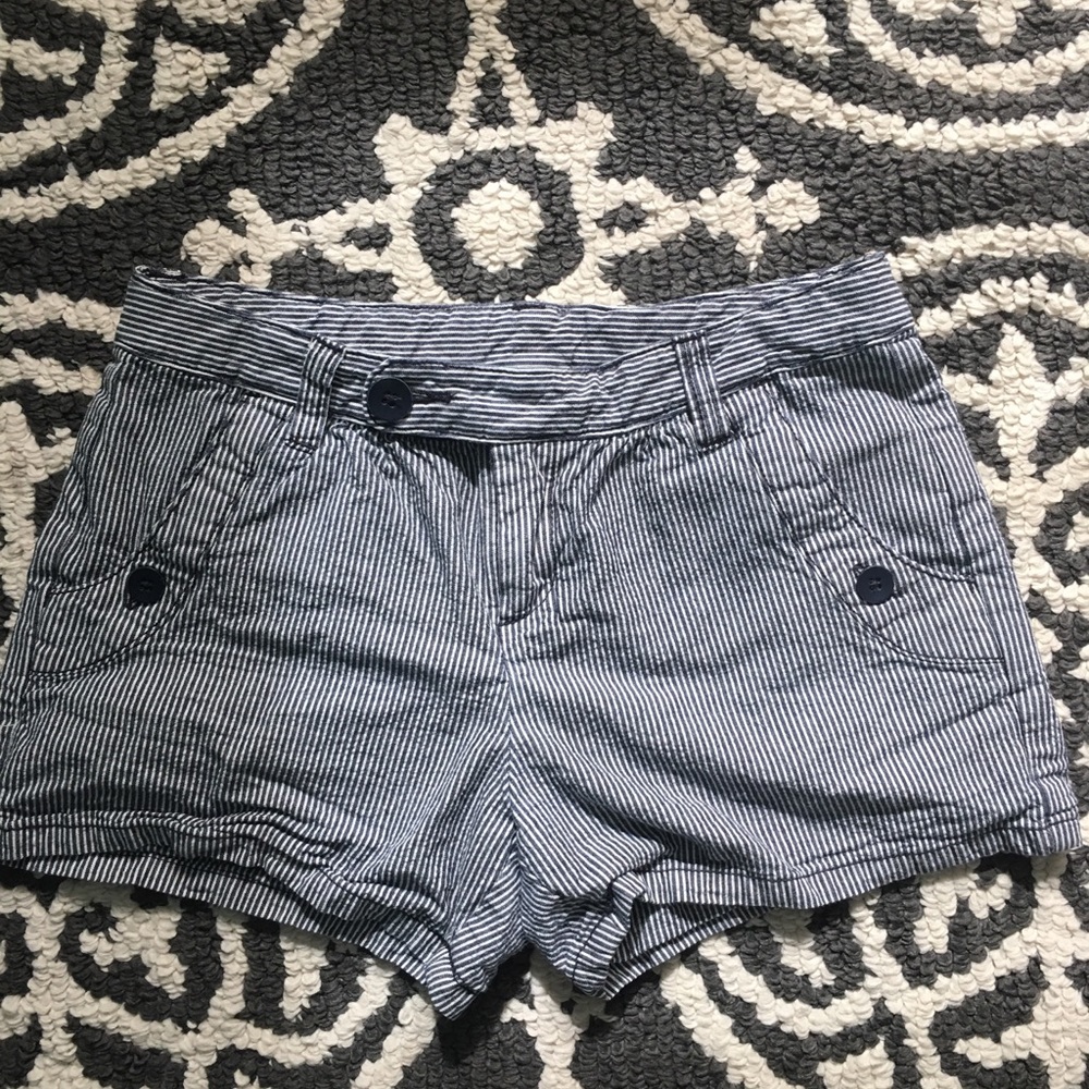 Gap shorts girls striped blue and white